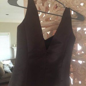 Watters & Watters chocolate brown silk top